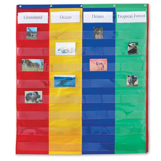 2 &#x26; 4 Column Double-Sided Pocket Chart